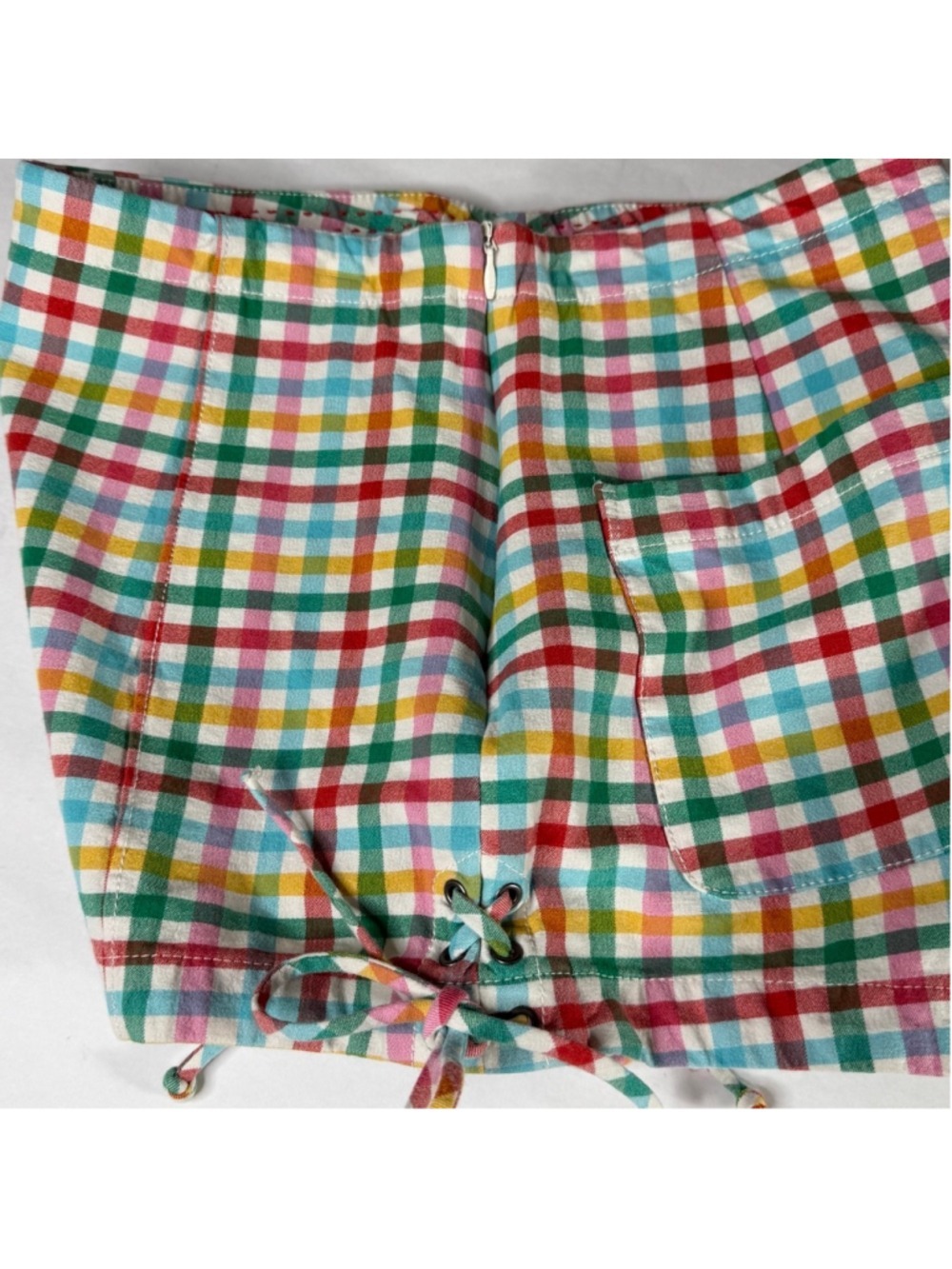 Maeve Anthropologie Gingham Micro Mini Shorts Size 8 - Picture 7 of 7